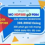 Đăng ký gói HDP300 Mobifone gói data plus 4G Mobifone