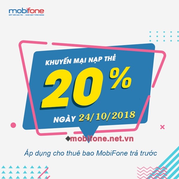 Mobifone khuyến mãi 24/10/2018 ưu đãi ngày vàng