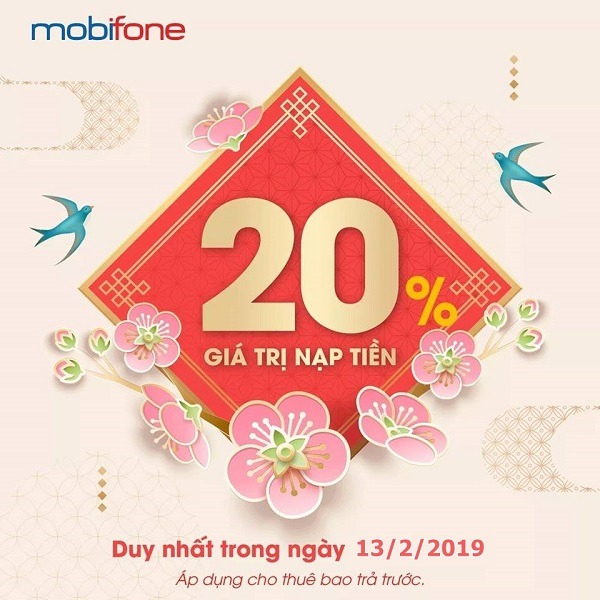 Mobifone khuyến mãi 13/2/2019 ưu đãi ngày vàng