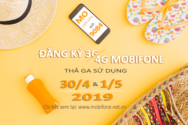 Đăng ký 3G/4G Mobifone sử dụng trong lễ 30/4 và 1/5/2019