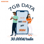 Đăng ký gói cước D30 Mobifone nhận ưu đãi khủng chỉ 30.000đ có ngay 7GB data