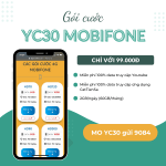 Đăng ký gói YC30 Mobifone miễn phí 3GB data, Free xem Youtube, CatTienSa Play