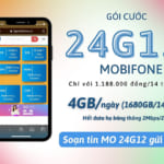 Đăng ký gói 24G12 Mobifone ưu đãi 1680GB data dùng thả ga 14 tháng