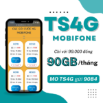 Đăng ký gói cước TS4G Mobifone có ngay 90GB data trọn gói 30 ngày
