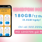 Đăng ký gói cước 12HD70N Mobifone nhận đến 180GB truy cập mạng cả năm