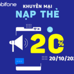Khuyến mãi Mobifone 20/10/2022 NGÀY VÀNG tặng 20% tiền nạp