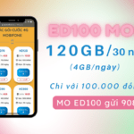 Đăng ký gói ED100 Mobifone nhận ngay ưu đãi 120GB chỉ với 100k/tháng