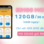Đăng ký gói ED100 Mobifone ưu đãi 120GB data dùng mạng thả ga 30 ngày