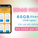 Đăng ký gói ED60 Mobifone miễn phí 60GB data