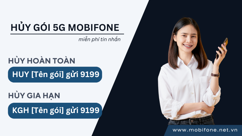 Hủy gói 5G Mobifone đơn giản bằng tin nhắn