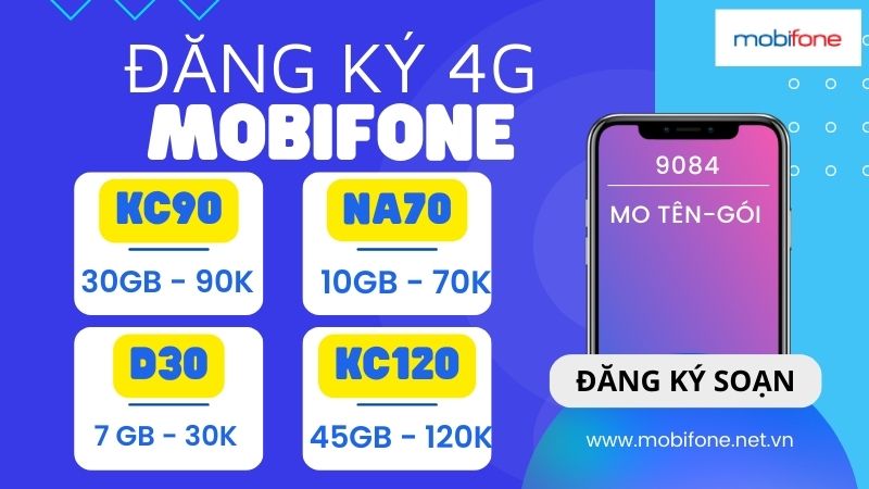 Hướng dẫn cách đăng ký 4G Mobifone ưu đãi khủng mới nhất