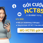 Đăng ký gói NCT85 Mobifone nhận ngay 30GB, miễn phí nghe nhạc trên NCT