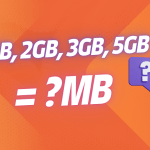 1GB, 2GB, 3GB, 5GB bằng bao nhiêu MB?