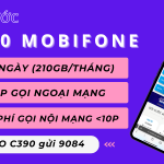Đăng ký gói cước C390 Mobifone miễn phí data và gọi 30 ngày