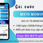 Đăng ký gói cước MS70 Mobifone có 30GB data dùng cả tháng