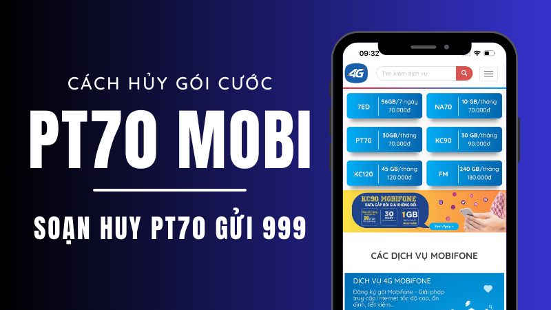 Hướng dẫn cách hủy gói cước PT70 Mobifone nhanh nhất 