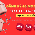 Khuyến mãi đăng ký 4G Mobifone tặng 20% giá trị tiền đăng ký gói