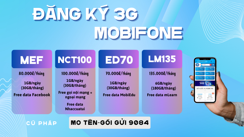 Đăng ký 3G Mobifone truy cập Internet không lo hết data