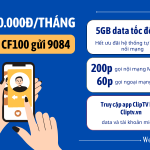 Đăng ký gói cước CF100 Mobifone có data, gọi và SMS dùng thoải mái cả tháng