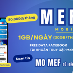 Đăng ký gói cước MEF Mobifone nhận 30GB data và dùng Facebook không giới hạn