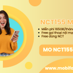 Đăng ký gói cước NCT155 Mobifone miễn phí 165GB data, Free gọi thoại, dùng NCT