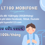 Đăng ký gói cước LT100 Mobifone 100k có ngay 30GB, miễn phí MXH và luyện thi