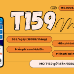 Đăng ký gói cước T159 Mobifone có 180GB data và gọi miễn phí cả tháng