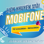 Lịch khuyến mãi Mobifone trả trước tháng 11 ưu đãi 20% - 50% giá trị nạp