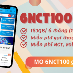 Đăng ký gói 6NCT100 Mobifone ưu đãi 180GB, miễn phí gọi và dùng NCT, VoizFM