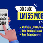 Đăng ký gói cước LM155 Mobifone có 180GB, truy cập Facebook và Youtube