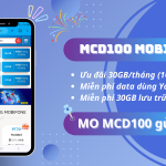 Đăng ký gói MCD100 Mobifone ưu đãi 30GB, miễn phí Tiktok, Youtube và lưu trữ MobiCloud