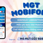 Gói cước MGT Mobifone ưu đãi 180GB/tháng, miễn phí MobiGames chỉ 135.000đ/tháng