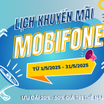 Lịch khuyến mãi Mobifone trả trước tháng 5 ưu đãi 20% - 50% giá trị nạp