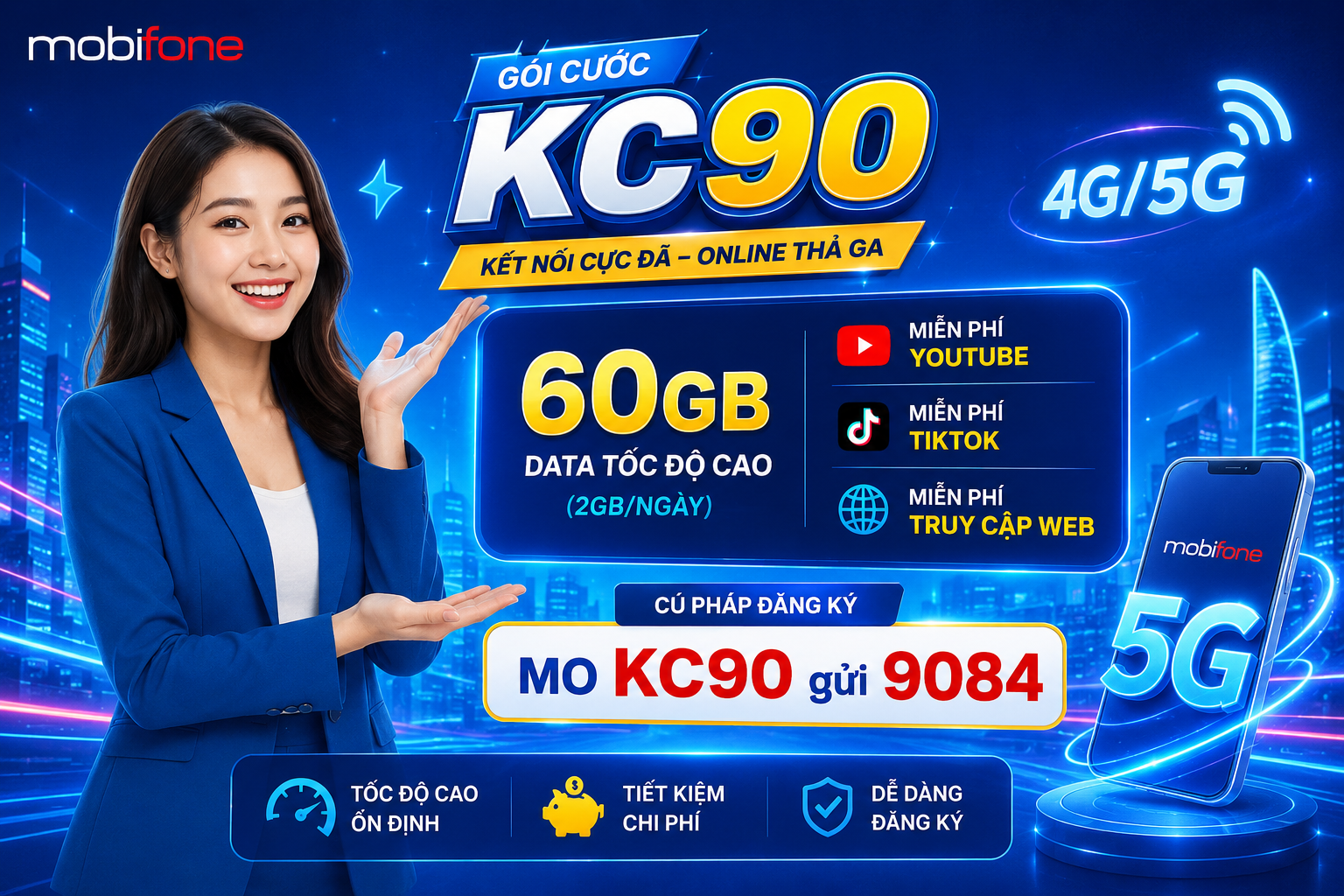 Gói cước KC90 của MobiFone