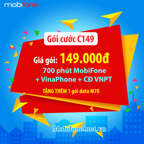 Gói C149 Mobifone gói cước mua thêm cho thuê bao trả sau MobiF Mobifone