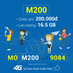 Đăng ký gói cước M200 Mobifone chỉ 200.000đ/tháng