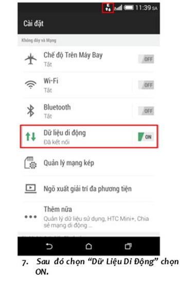 Hướng dẫn cài đặt 3G Mobifone cho điện thoại HTC