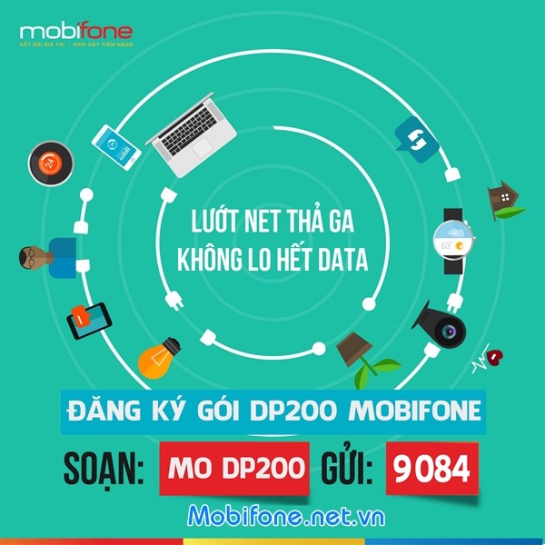 Đăng ký gói cước DP200 Mobifone chỉ 200.000đ/tháng