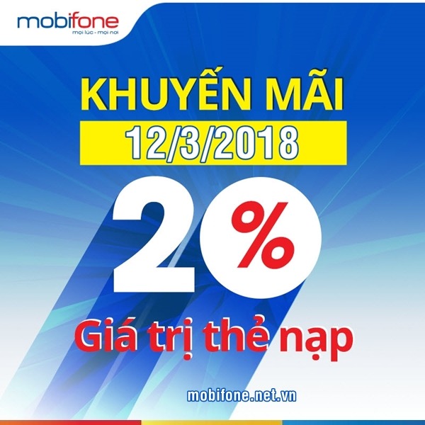 Mobifone khuyến mãi 12/3/2018 cho thuê bao nhận tin nhắn